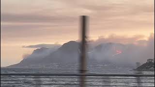 Huge fire above Simonstown Cape Town South Africa mountain ablaze [upl. by Pittman535]