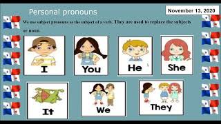 Personal Pronouns  Verb to be [upl. by Trainer]