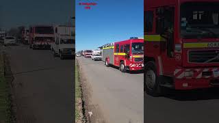 Caravana de Bomberos Voluntarios de Rojas  Recibimiento NuevoMovil Fire Firefighters [upl. by Ennazor]