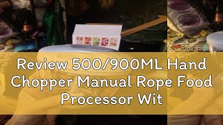 Review 500900ML Hand Chopper Manual Rope Food Processor With Pounding Garlic Cutting Pepper [upl. by Nesyt]