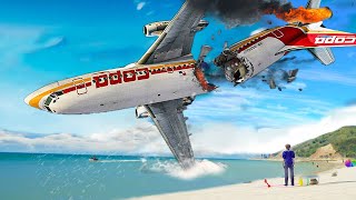 Airplane Crashes On The WATER  Emergency Landing  Besiege plane crash [upl. by Claudy462]