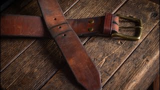 The Mountain Belt  Russet Leather Patina from Craft and Lore [upl. by Htiekal85]