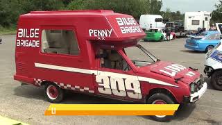 Banger racing a Citroen C15 Romahome  Bilge Brigade at Aldershot B2B Vans [upl. by Nyladnohr]