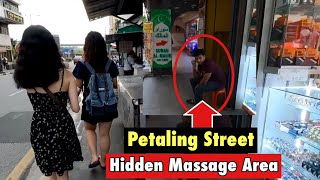 Walking Around Petaling Street Hidden Massage Area nightlife petalingstreet kualalumpur [upl. by Brelje]