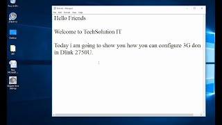 3G Configuration of DLink 2750U [upl. by Publia990]