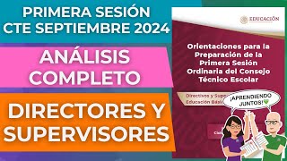 CEAA ANÁLISIS COMPLETO Directores y Supervisores Primera SESIÓN CTE Septiembre 2024 [upl. by Heman]