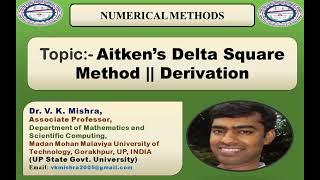 Aitken’s Delta Square Method  Derivation [upl. by Barbur199]