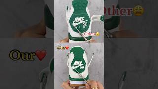 Real Vs Fake Pine Green Jordan 4 shorts sneakerhead viral [upl. by Kenlee]