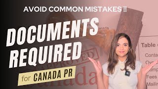 Documents You MUST Have for Canada PR  Avoid Common Mistakesquot [upl. by Leen496]