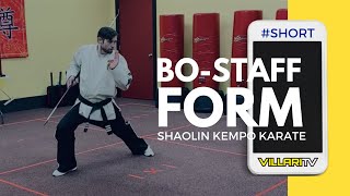 Karate Bo Staff Form  Shaolin Kempo Karate shorts [upl. by Dermot590]