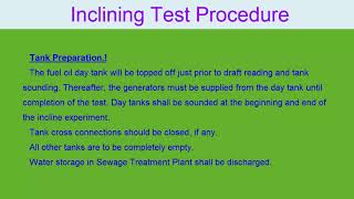 Ship Stability  a typical Inclining Test Procedure for vessel  Naval architect for all [upl. by Lonne351]