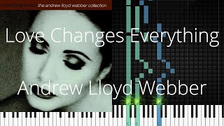 🎹 Love Changes Everything Andrew Lloyd Webber Synthesia Piano Tutorial [upl. by Etom]