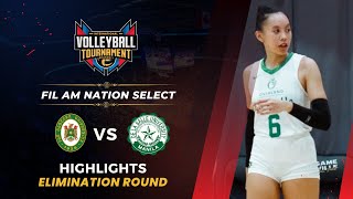 DLSU VS FEU  FilAm Nation Select Volleyball Tournament  Elimination Round  Full Game Highlights [upl. by Patman903]