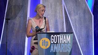 Saoirse Ronan winning the 2017 IFP Gotham Award for Best Actress for LADY BIRD [upl. by Ceciley]