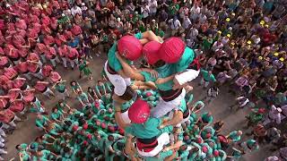 Castellers de Vilafranca  3 de 10 amb folre i manilles carregat  Sant Fèlix 2022 [upl. by Cargian]