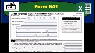 Form 941  Quarterly Payroll Tax Form  How Fill Out [upl. by Nomed]