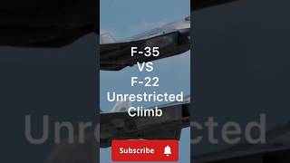 F35 vs F22 Unrestricted Climb Comparison [upl. by Enomas234]