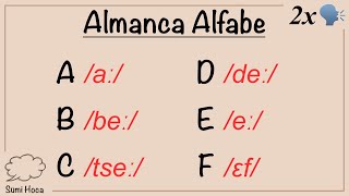 Almanca Alfabe  Alıştırma  2x okumalı [upl. by Anauqat]