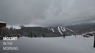 Skiing Mozart Blue Ski Trail to the Santiago Express Chair Lift at Keystone Colorado ski keystone [upl. by Allecsirp]