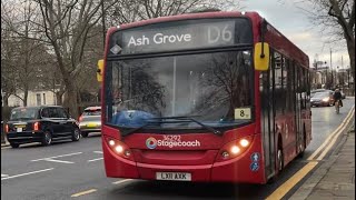 Common Short Journey on Stagecoach London Bus Route D6  36292 LX11 AXK [upl. by Theta661]