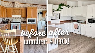 BUDGET UNDER 100 EASY DIY MAKEOVER amp KITCHEN ORGANIZATION HOME ROOM MAKE OVER DECORATE WITH ME [upl. by Rechaba751]