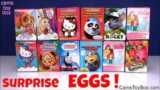 Chocolate Surprise Eggs Huevos Sorpresa Paw Patrol Minions Hello Kitty Shopkins Thomas Ever After [upl. by Epp657]