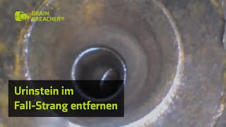 Extreme Urinstein Ablagerungen im FallStrang entfernen [upl. by Isolde]