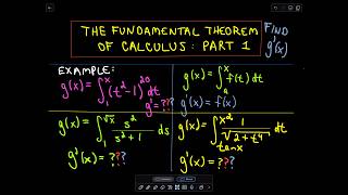 ❖ Fundamental Theorem of Calculus Part 1 ❖ [upl. by Neitsabes338]