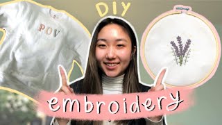 How to embroider sweater designs  DIY beginner tutorial [upl. by Aufmann]