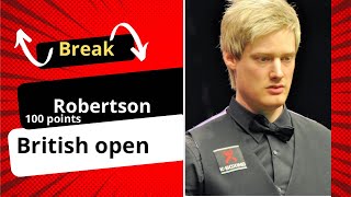 Neil Robertson  British open snooker 2024 100 points break [upl. by Sydalg506]