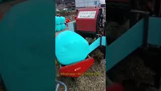 Round Silage Baler  Corn Stalks Baling Wrapping Machine farming [upl. by Avi]