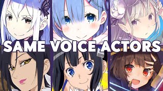 Re Zero All Characters Japanese Dub Voice Actors Same Anime Characters kara Hajimeru Isekai Seikatsu [upl. by Byrdie]