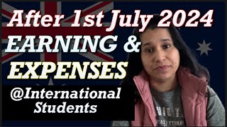 International student earning and expenses in Australia in 2024 internationalstudents studyvisa [upl. by Hurlow]