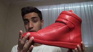 Maison Martin Margiela Future High Red On Foot Review and Unboxing [upl. by Cristen]