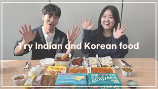 Try Indian and Korean food with freshmen india korean food [upl. by Kellen]