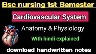 Cardiovascular system Anatomy and physiology bsc nursing 1st Semester [upl. by Idnahr289]