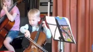 4 year old playing Allegro Suzuki Book 1 [upl. by Htebilil142]