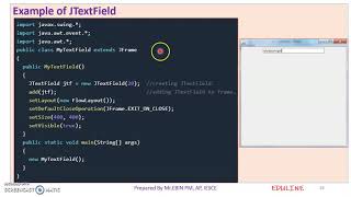 JAVA  MODULE 5  TOPIC 5  JBUTTON JTEXTFIELD  JLABEL [upl. by Alban]