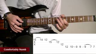 Como Tocar El Solo De Comfortably Numb Pink Floyd Tutorial Rápido Con Tablatura [upl. by Williamsen904]