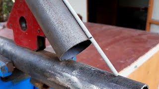 pipe secrets the easiest trick to cut metal pipes 45 degrees  cutting pipe 45 degree [upl. by Cornwell]