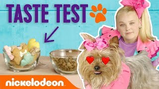 JoJo Siwa Treats BowBow to Doggie Treat Taste Test 🐾🍦  Nick [upl. by Adnol]