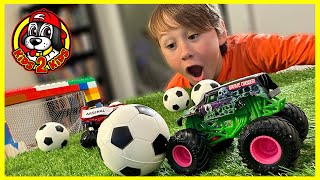 Monster Jam amp Hot Wheels Monster Trucks Racing ⚽️ SOCCER CHALLENGE [upl. by Milty]