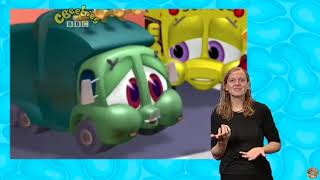 CBeebies  Sign Zone Finley the Fire Engine  Its Raining Its Boring UK Dub [upl. by Olympe]