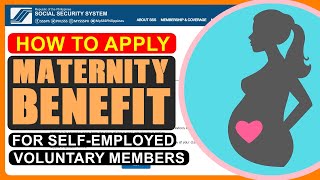 HOW TO APPLY MATERNITY BENEFITS IN SSS ONLINE 2024  SELFEMPLOYED VOLUNTARY MEMBERS [upl. by Drew754]