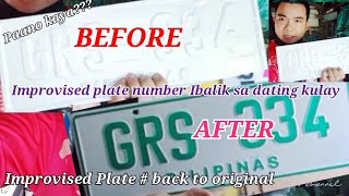 Plate Number Restoration  Plate Number Back to Original Color [upl. by Lazes767]