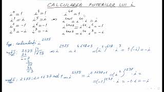 Calcularea puterilor lui i [upl. by Oirad649]