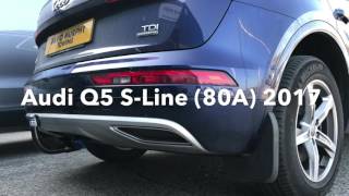 Audi Q5 SLine 80A 2017 Detachable Swan Neck Towbar  Enganches Aragón  E0409CV [upl. by Rabbi]