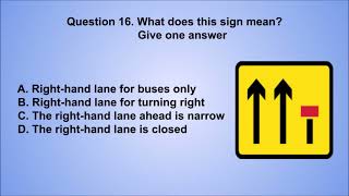 DVSA Official Car Driving Theory Test  New 50 Questions amp Answers  Road  Traffic Signs UK [upl. by Helli]