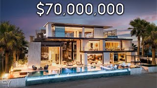 Touring a 70000000 Dubai Billionaire Mansion With an UNDERWATER GARAGE [upl. by Norraa]