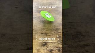 BOOMERANG RETURNABLE DISK PAPER ORIGAMI INSTRUCTIONS  DIY BOOMERANG DISK ORIGAMI FOLDING CRAFTING [upl. by Akcinat]